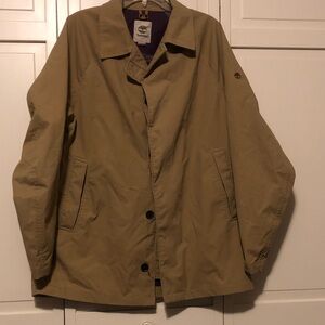 Vintage Tan Button-Up waterproof trench coat men’s Jacket